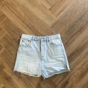 Zara high rise split hem shirts